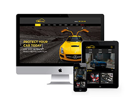 汽車美容漆面保護膜網站織夢模板(帶手機端)
