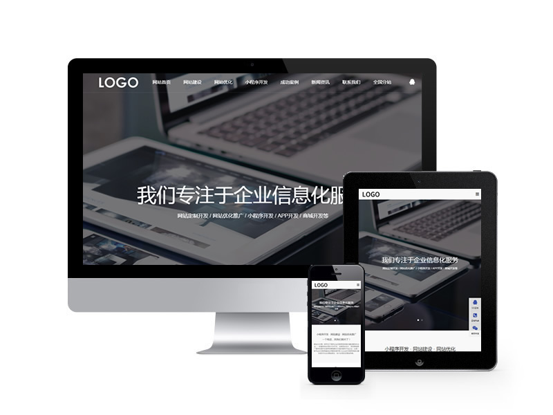 網站建設網站優化類織夢模板(自適應手機端)