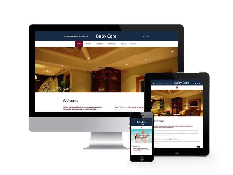 嬰兒護理類網站HTML靜態模板