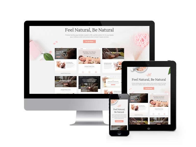 水療spa類網站HTML靜態模板